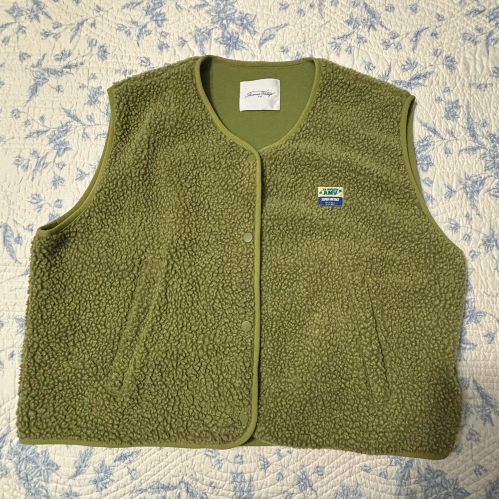 American Vintage Olive Green Vest